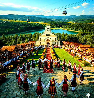 Источна капија Златибора  -  Источна капија Златибора је предео у којем се прошлост најјасније огледа у садашњости, чувајући дух старог српског села и вештине које су се генерацијама преносиле са колена на колено. Ова страна планине је нешто питомија у својим пејзажима, али изузетно богата културним наслеђем, лековитим водама и природним феноменима који привлаче истраживаче из целог света. Пролазак кроз Источну капију је путовање кроз живи музеј златиборског идентитета, где сваки камен и свака дрвена брвнара имају своју причу.  Сирогојно је најсветлија тачка ове капије и светски познато име захваљујући Музеју на отвореном „Старо село“. Ово је јединствено место где су оригиналне златиборске куће и помоћни објекти из 19. века сачувани и пренети како би сведочили о начину живота планинске задруге. Сирогојно је такође симбол врхунског рукотвора, јер су плетиље из овог села својим вуненим џемперима са мотивима златиборског цвећа и пашњака стигле до највећих светских модних писти, доказујући да је народна уметност вечна.  Рожанство је село које лежи на лековитим изворима и богатим пашњацима, познато по бањи Вапа и својој дугој традицији израде дрвених каца и буради. Ово место је кроз историју било важно трговачко чвориште, а данас је препознатљиво по мирној атмосфери и гостопримству које подсећа на стара времена. Природа је овде била посебно издашна, дарујући селу плодну земљу и шуме које га штите, чинећи га савршеним местом за одмор и опоравак.  Гостиље је дом једног од најлепших природних украса Златибора – величанственог Гостиљског водопада. Вода реке Врело овде се са 20 метара висине обрушава низ кречњачке стене, правећи нестварне слапове и вирове који лети нуде невероватно освежење. Према народном предању, у овим бистрим водама су се некада купале виле, а данас ово село представља незаобилазну тачку за све љубитеље нетакнуте природе и мира који само звук воде може да пружи.  Љубиш је село које на најлепши начин затвара источни круг, смештено у долини коју окружују врхови Муртенице. Ово је завичај многих знаменитих људи и место где су пастрмски рибњаци и врхунска кухиња део свакодневице. Љубиш одише снагом планинског човека и нежношћу планинских цветова, пружајући посебан осећај ушушканости међу високим брдима. Ово село није само крај пута кроз Источну капију, већ почетак једне дубље везе са самом душом планине.